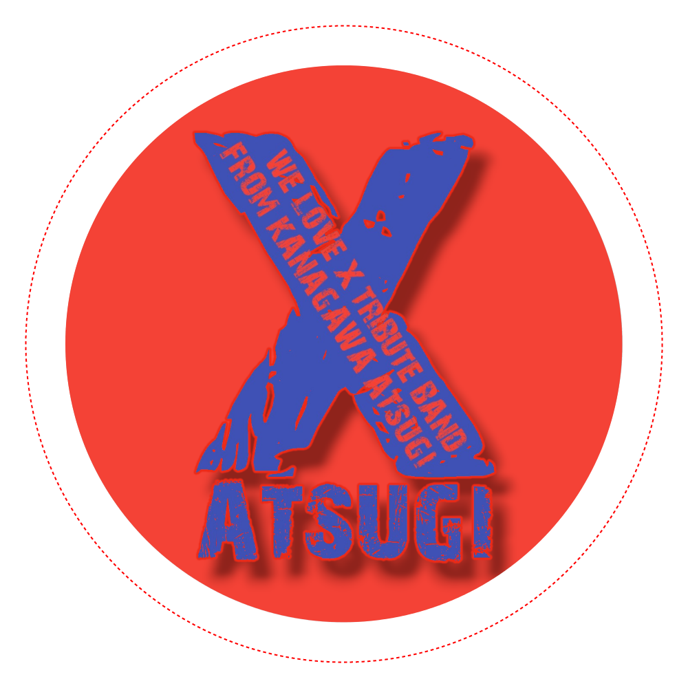 X-ATSUGIバンドロゴ缶バッジ（56ミリ）（X-ATSUGIのオリジナル缶バッジ