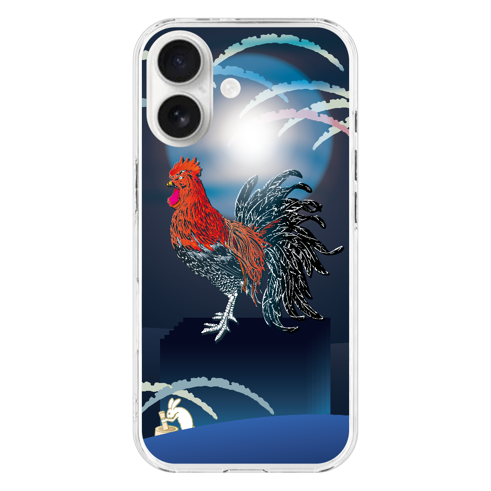 Z038　ジャパン『軍鶏』 iPhone17 (透明)(ハードケース)｜PLATA