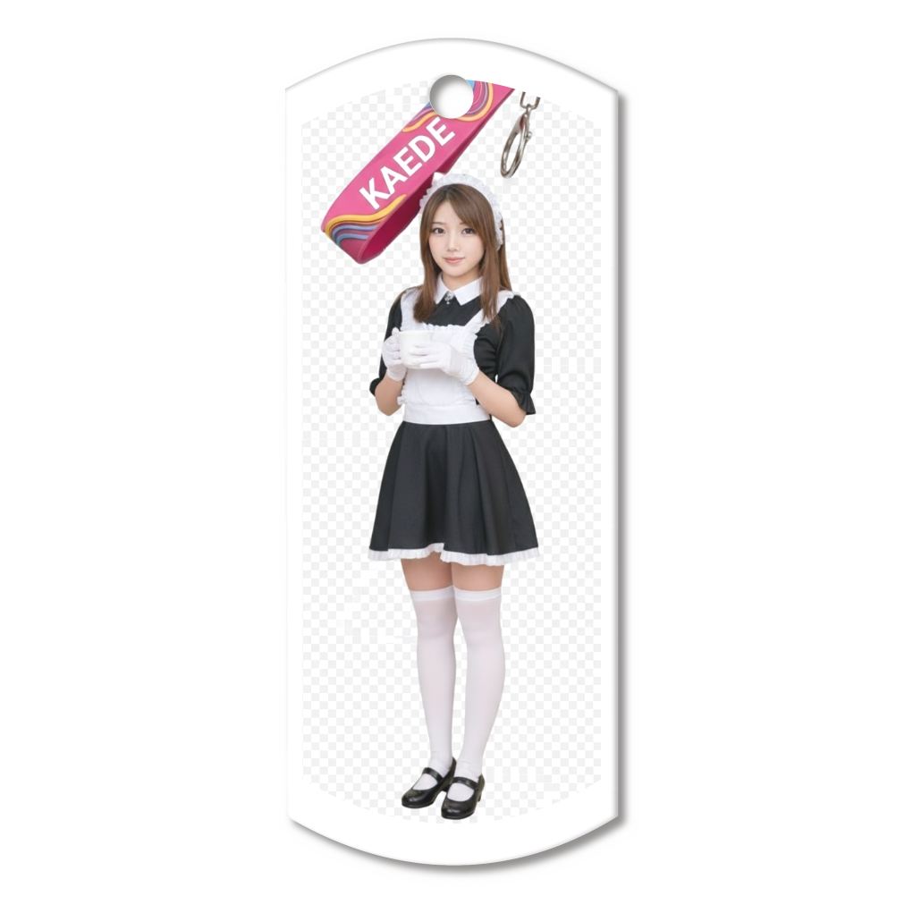 【アクリルキーホルダー】メイドVer_タグ型 (6cm)