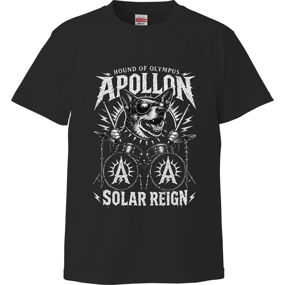 APOLLON × CERBERUS SOLAR REIGN グラフィックTシャツ(黒)