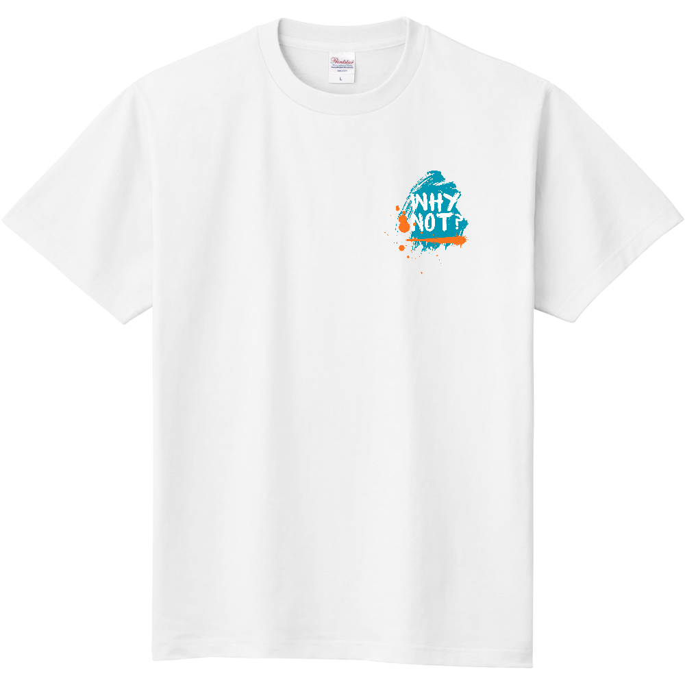 【ストリート系ペイントロゴTシャツ】ダンサー系メッセージTシャツ (ホワイト×ターコイズブルー)定番Tシャツ 00085-CVT