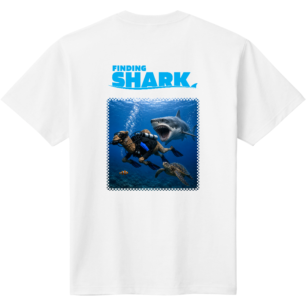 ダイビングTシャツ<SHARK・背面>