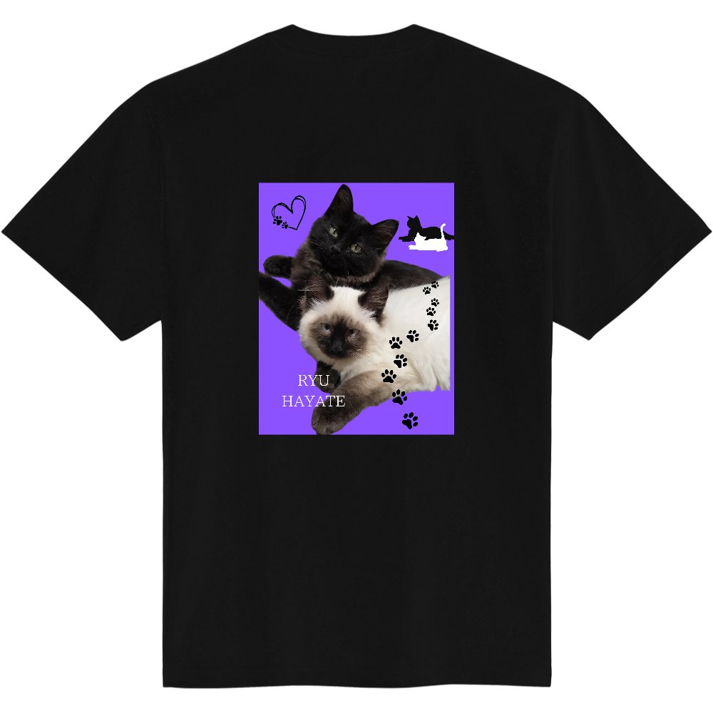 RYU&HAYATE Tシャツ [背面プリント]※他アイテム変更可能