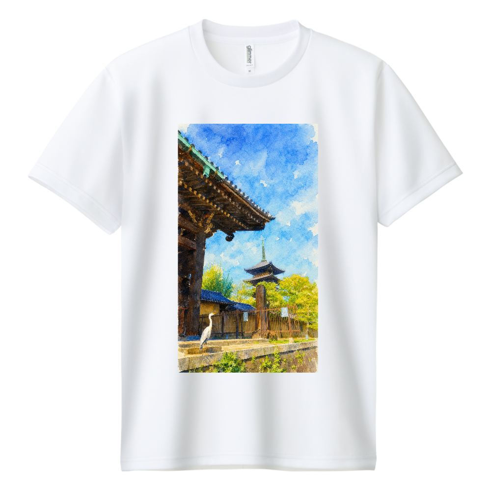 寺と鳥