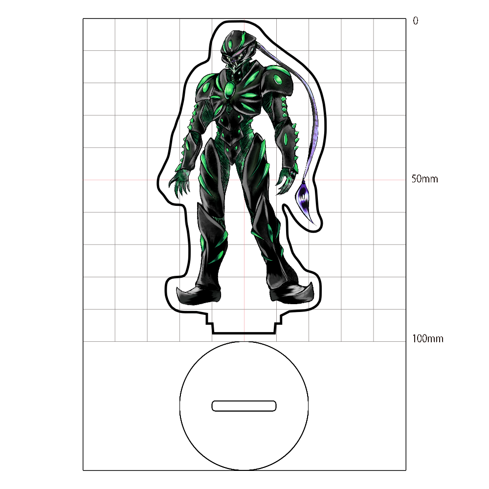 オリジナルクリーチャー　アクリルスタンド　アーデム　グリーンVer.