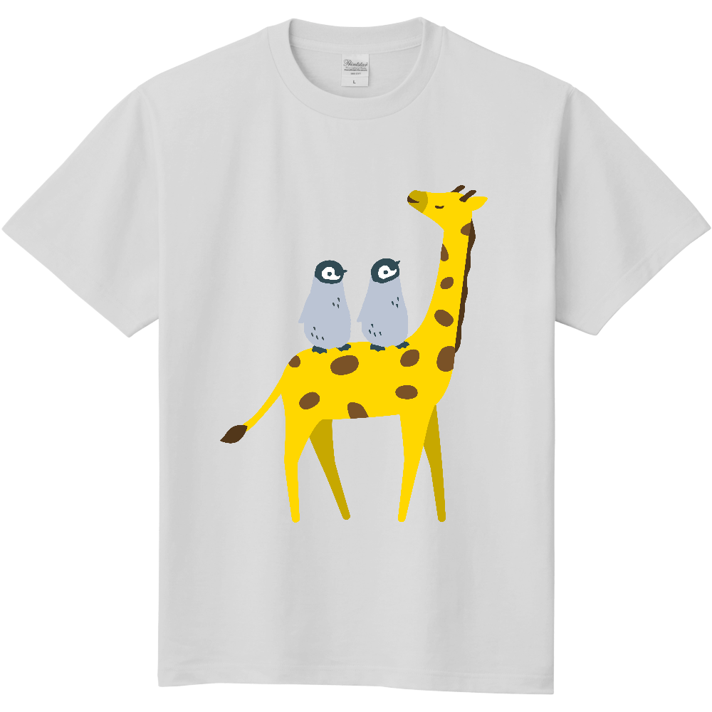 キリンくんとお散歩するエンペラーペンギンくん（ヒナ）