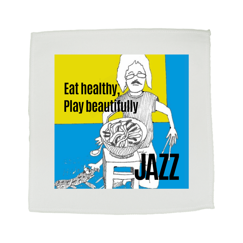 ジャズタオルハンカチ　Eat healthy