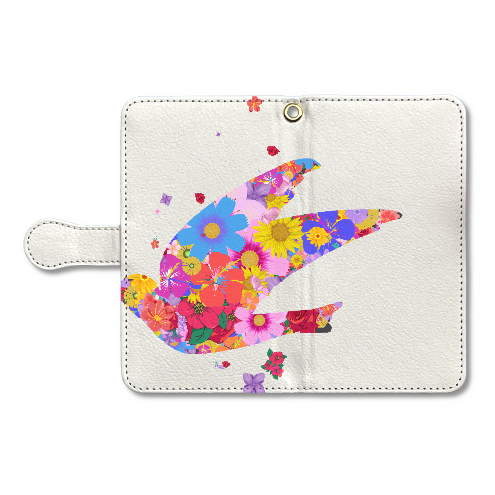 花花鳥のシルエットシンプルマーク