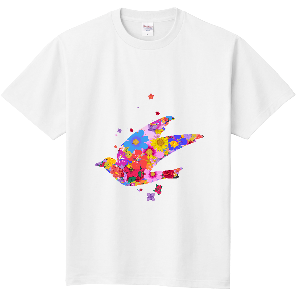 花花鳥のシルエットシンプルマーク