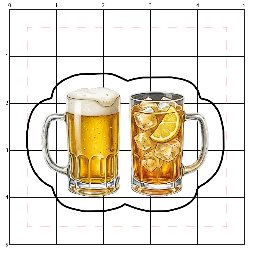 ビールとハイボール のイラスト