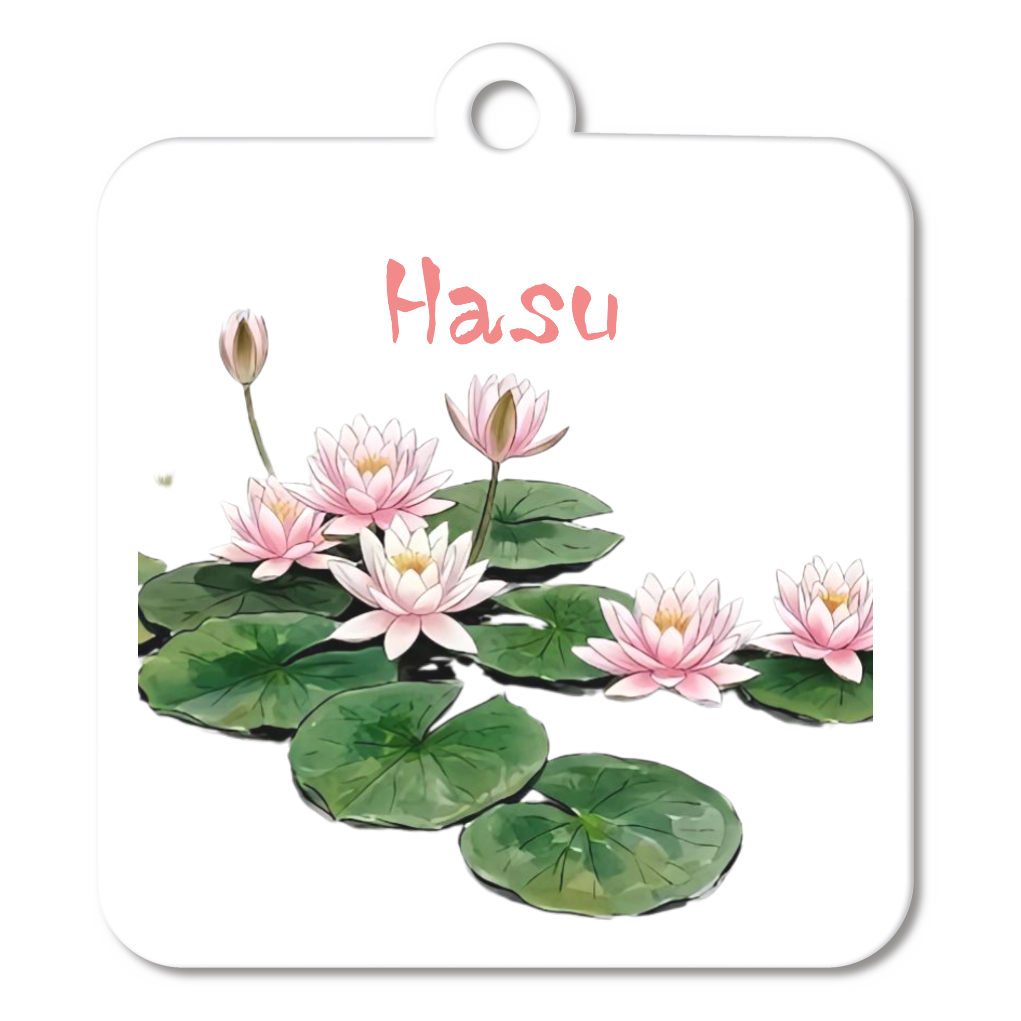 日本画風に描いた  蓮の花