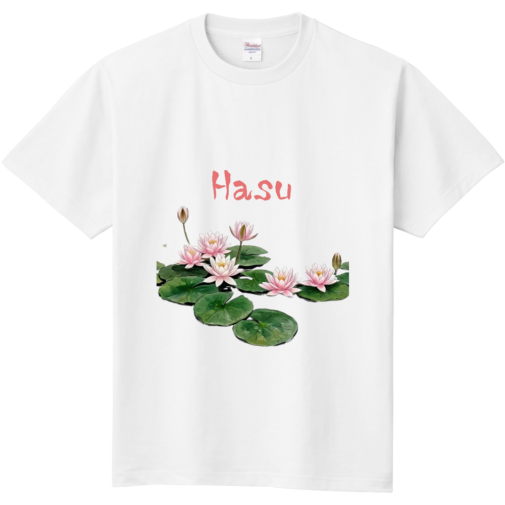 日本画風に描いた 蓮の花