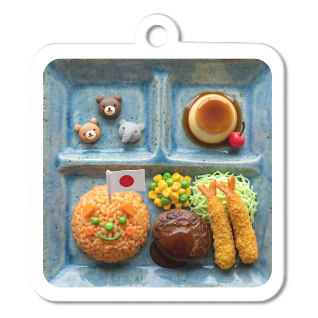 クレイアート風に描いた お子様ランチ