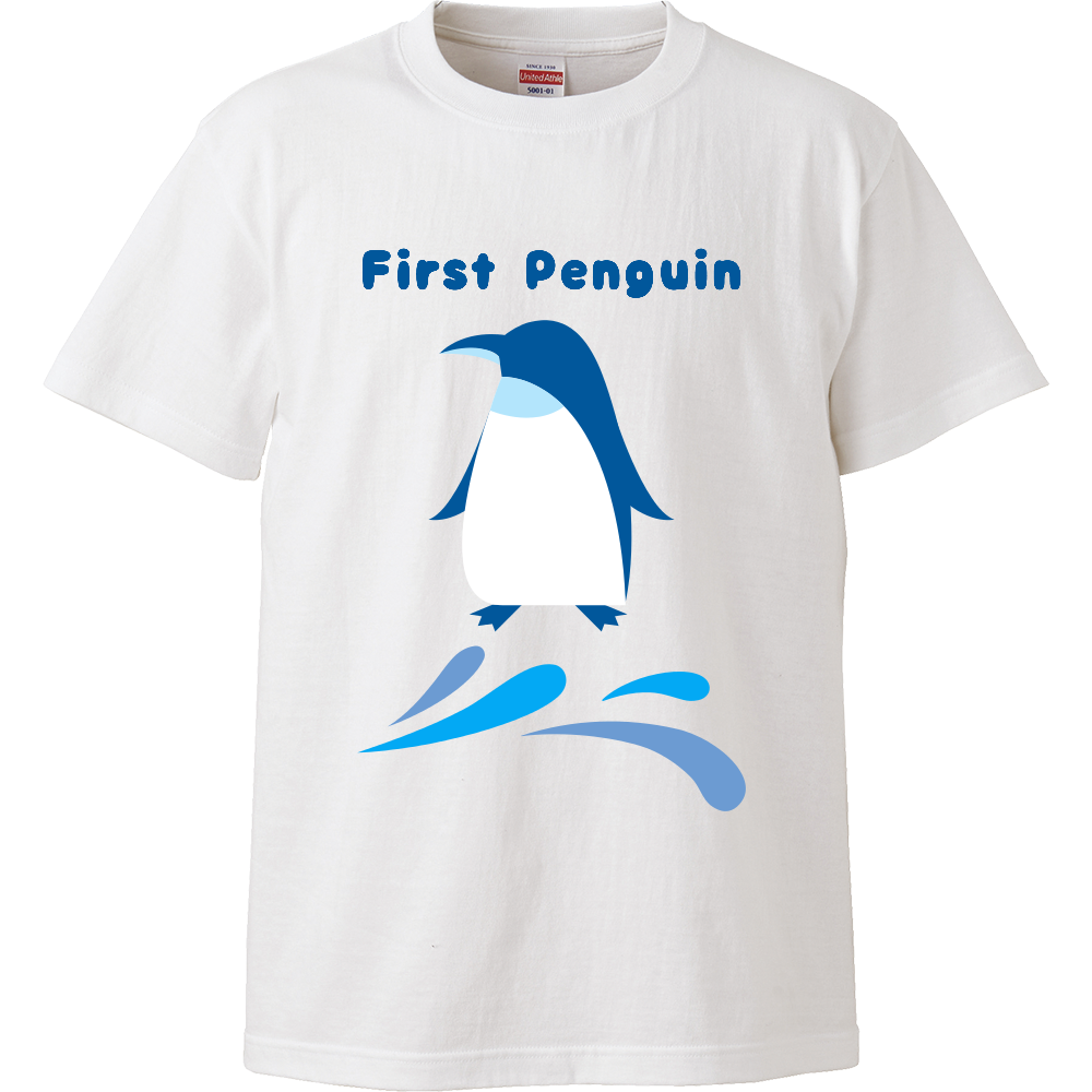 キッズ First Penguin(ファースト・ペンギン) ハイクオリティーキッズTシャツ(100-160)ホワイト