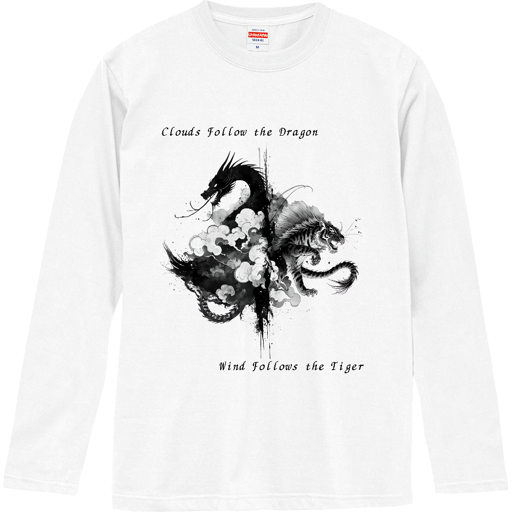 [ロングTシャツ] Clouds Follow the Dragon, Wind Follows the Tiger