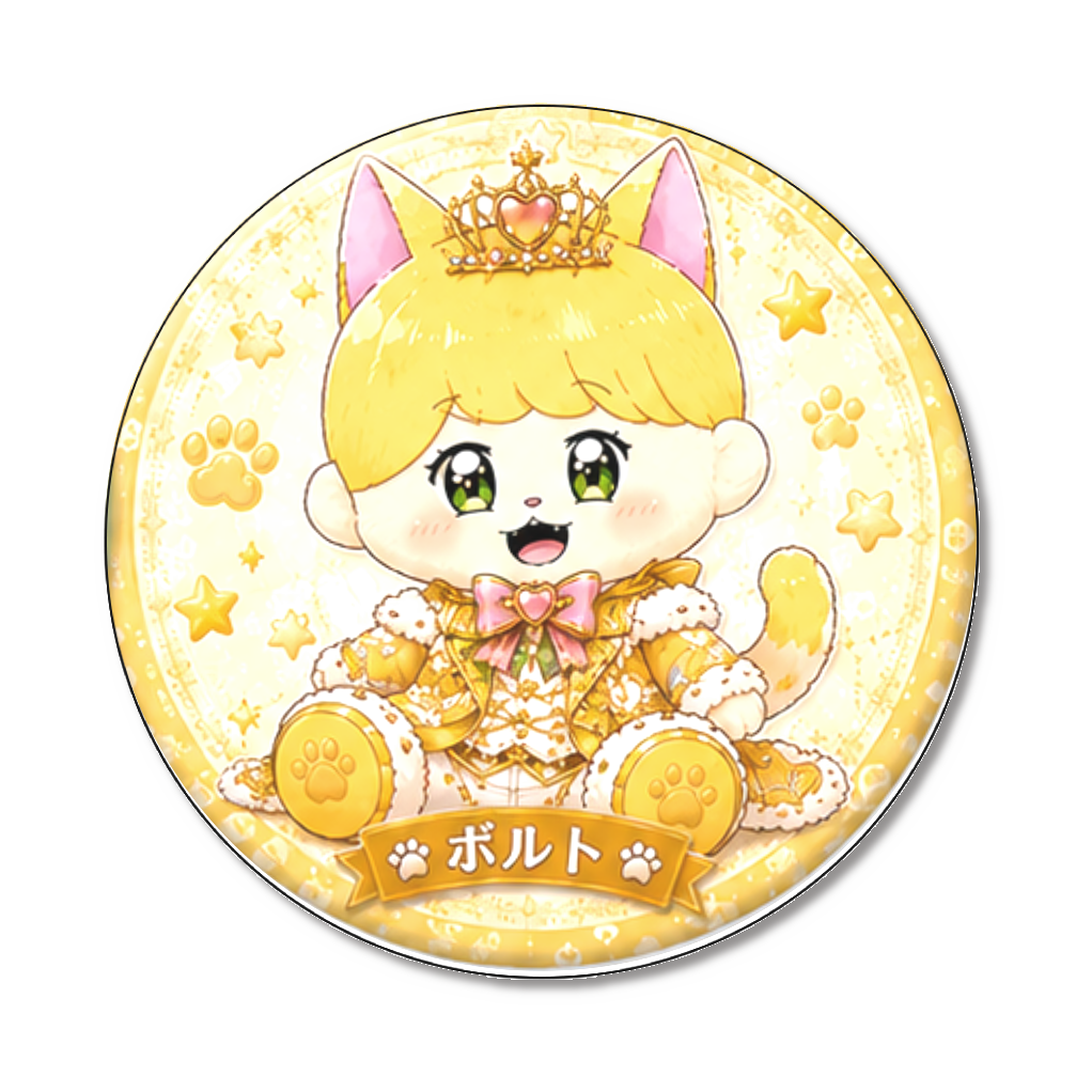 ボルト二周年イラスト缶バッジ
