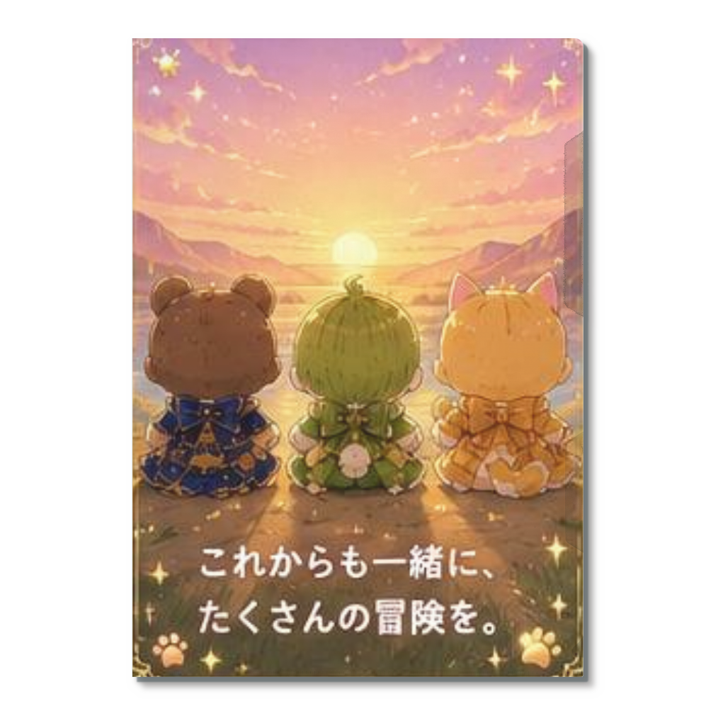 全員集合var 二周年イラストA4クリアファイル