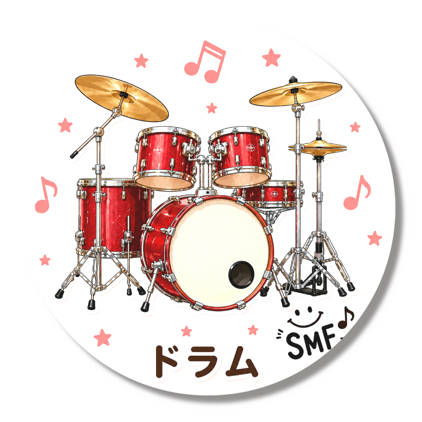 SМFオリジナル缶バッジ　ドラム