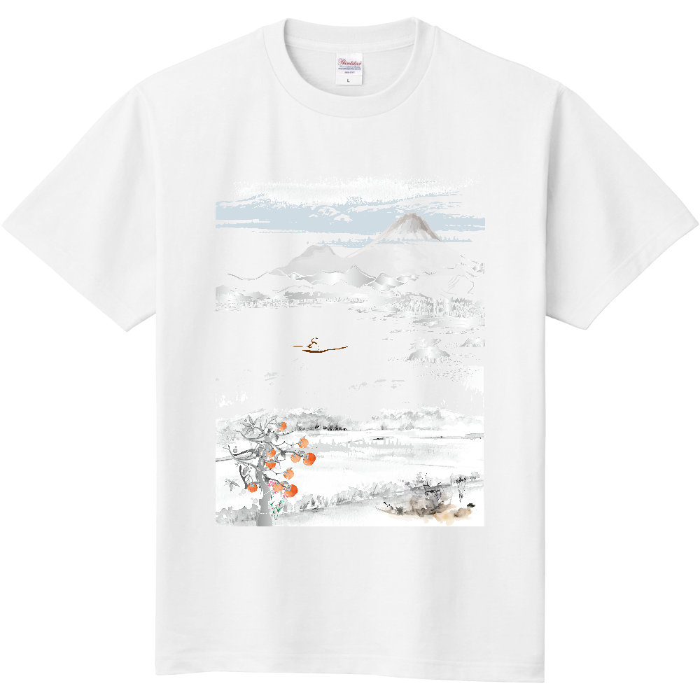 Y104 水墨画『釣り』 定番Tシャツ|PrintStar