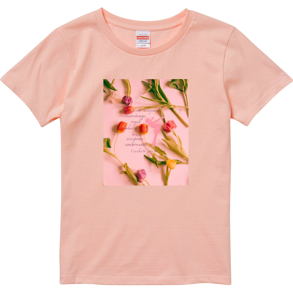 étude バレエpas 花のワルツTシャツ(アプリコット)