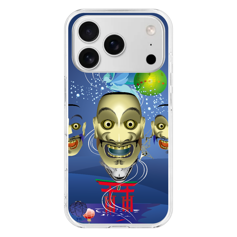 Z051　ジャパン『奇面17p』 iPhone17pro (透明)(ハードケース)｜PLATA