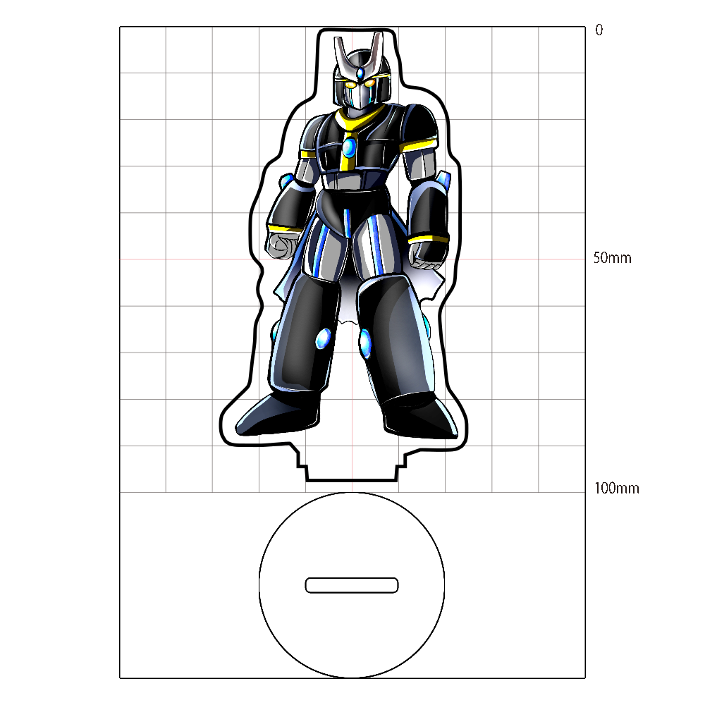 巨神ジンドウ　昭和ロボット風　アクリルスタンド