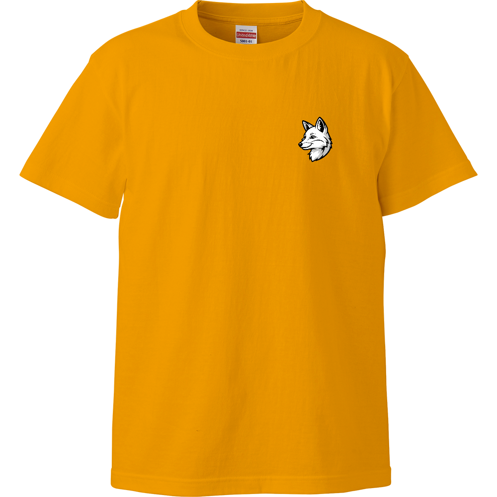 スケートボードキツネ - ゴールドTシャツ