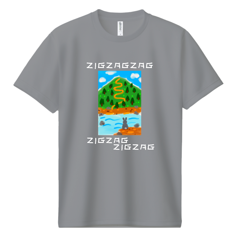 ジーグザグザグジグザグジグザグTシャツ(うさぎVer.)