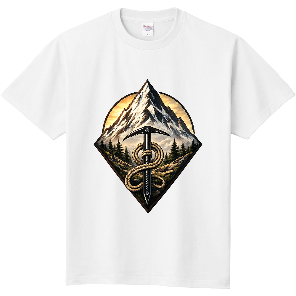  山岳と剣蛇のシンボルTシャツ