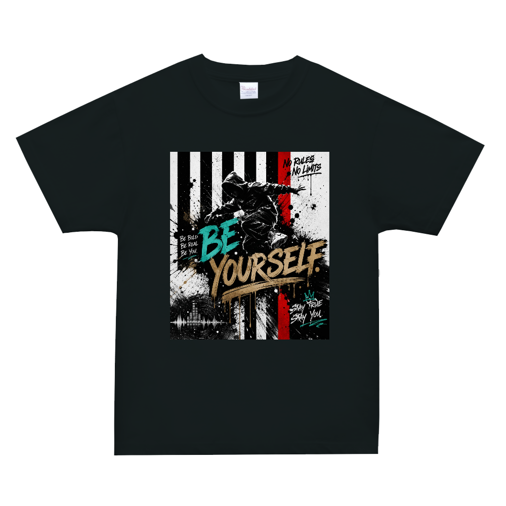 Be Yourself ストリートグラフィックTシャツ