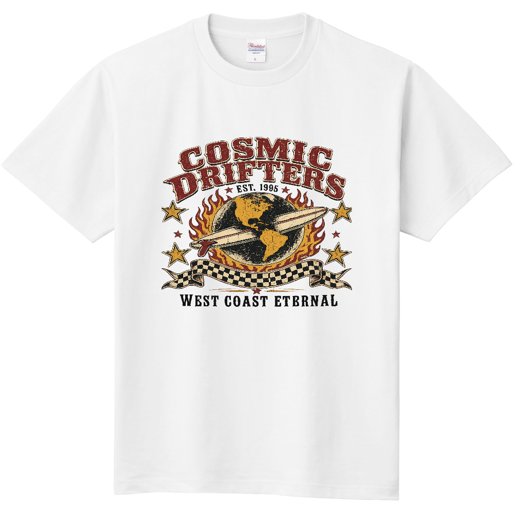 『COSMIC DRIFTERS ヴィンテージ・サーフTシャツ』