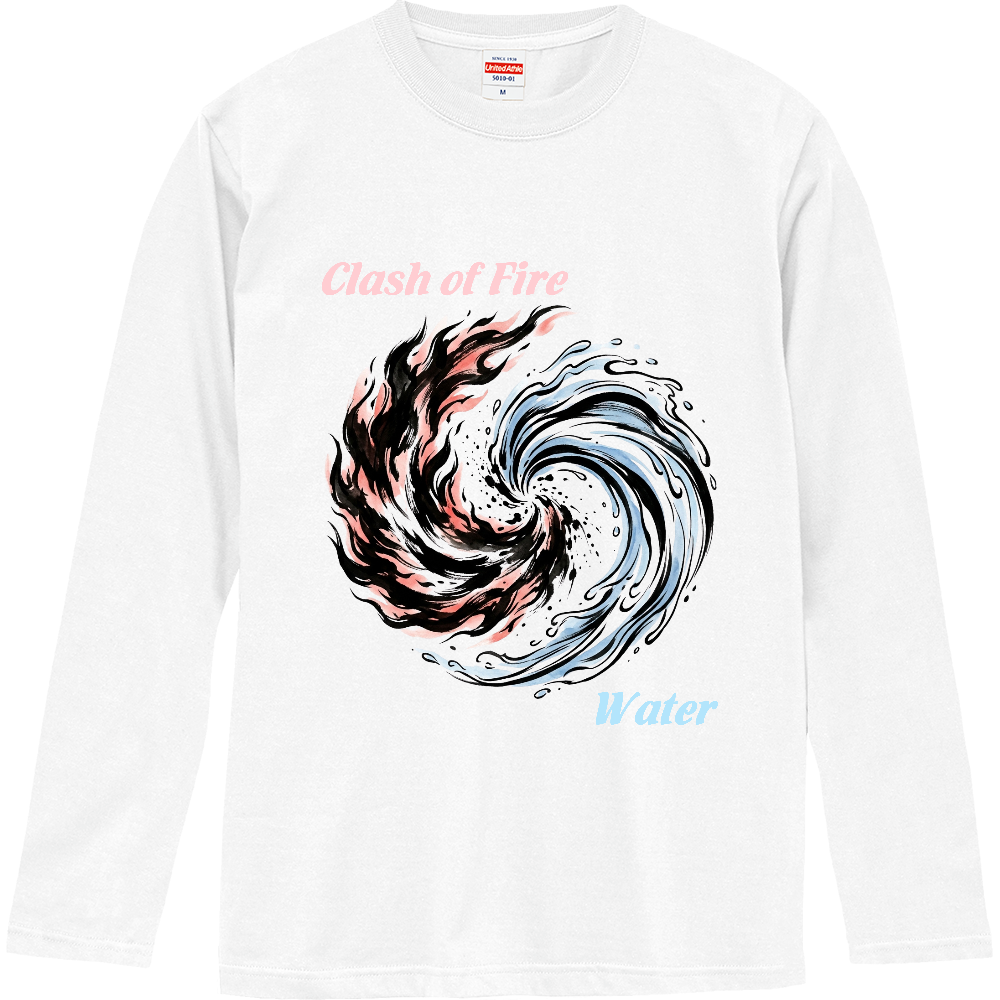 [ロングTシャツ] Clash of Fire and Water