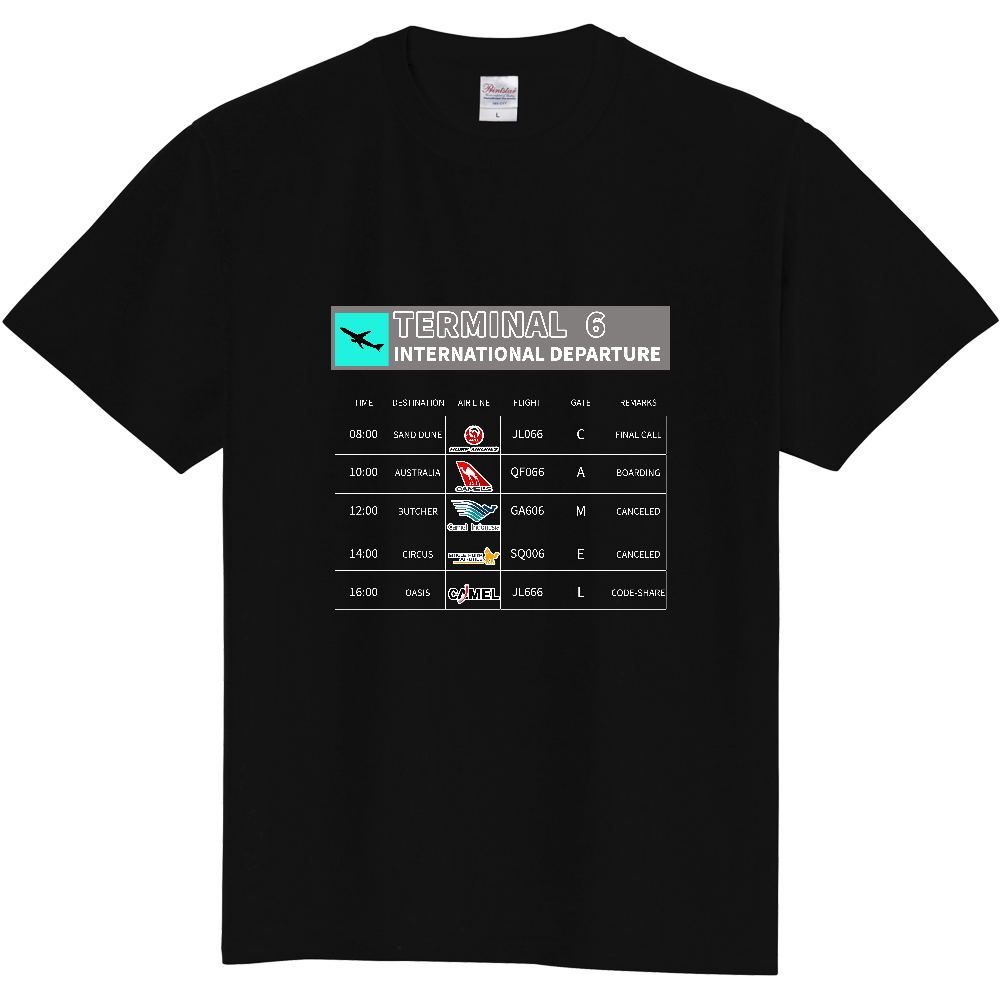 案内表示Ｔシャツ＜カラー・前面＞