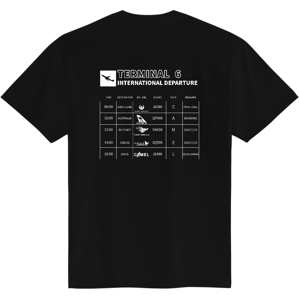 案内表示Ｔシャツ＜白・背面＞