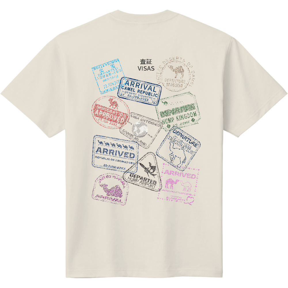 パスポートＴシャツ＜ピンク・背面＞