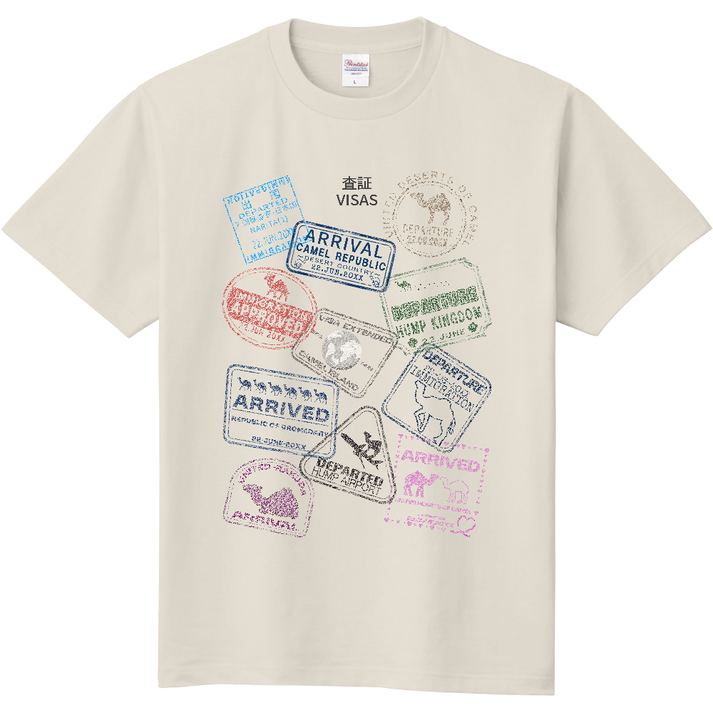 パスポートＴシャツ＜ピンク・前面＞