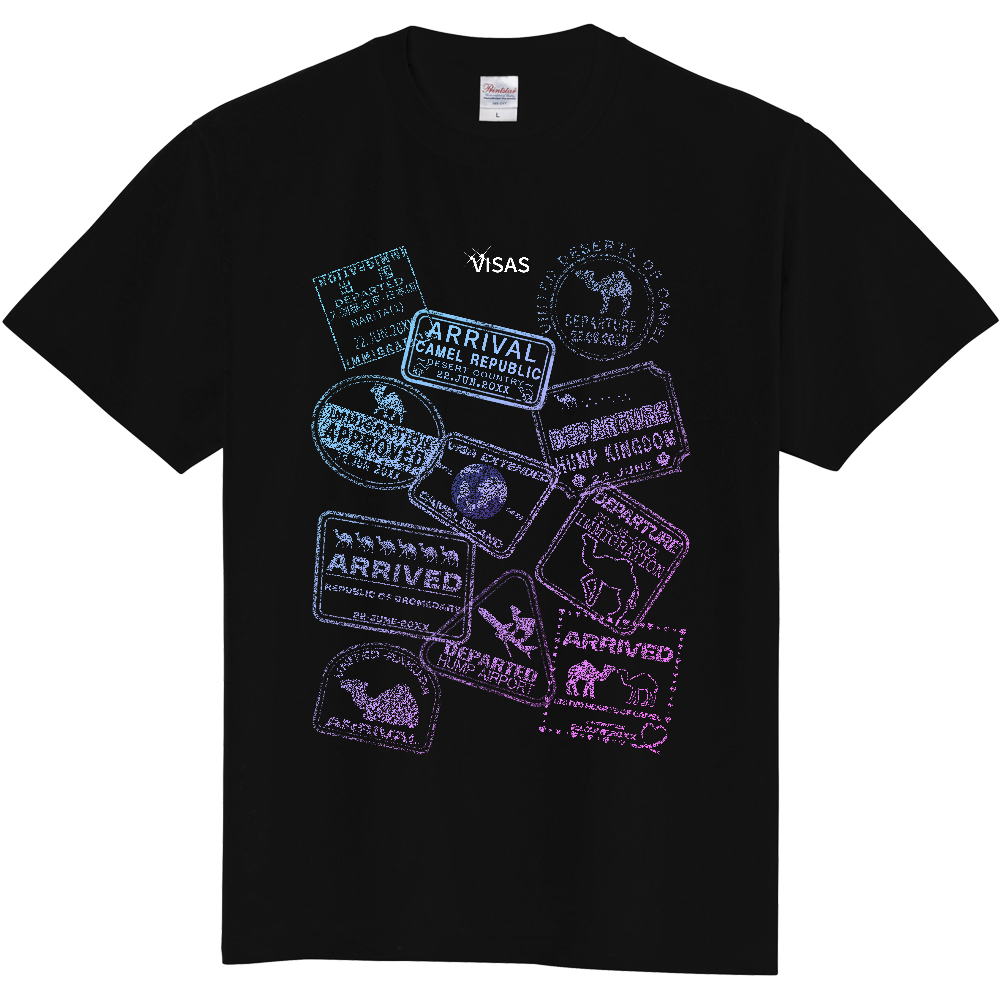 パスポートＴシャツ＜グラデーション・前面＞