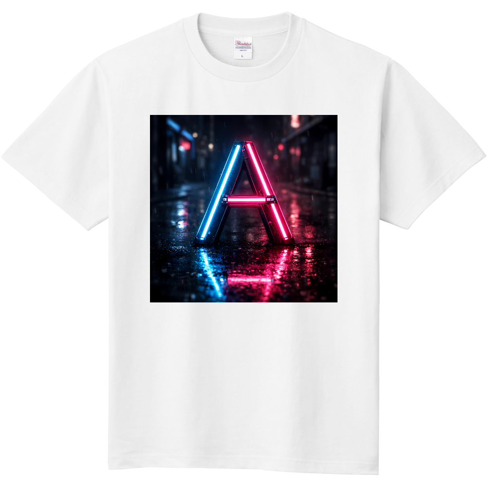 「Neon Letter A - Cyber City Glow」