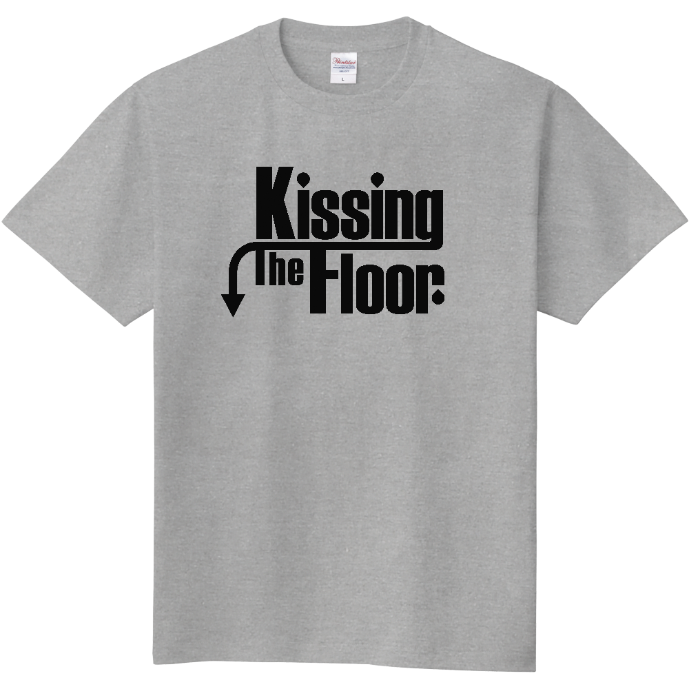 Kissing The Floor The Thrill Of The Ride Green Back Black Large Logo Front T-Shirt