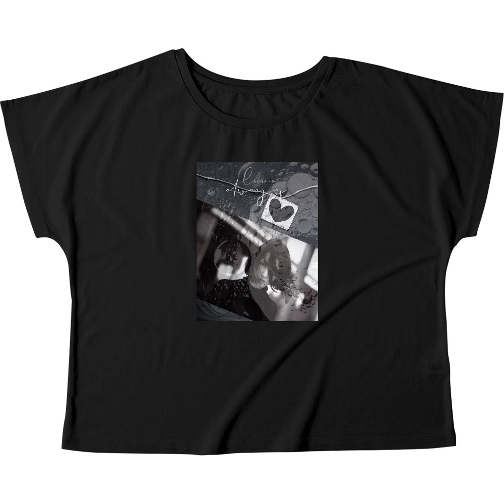 love alwaysウィメンズ ドルマン Tシャツ(ブラック)