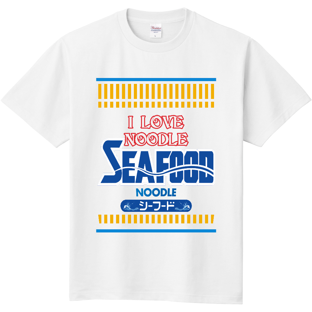  カップヌードル・ファンＴシャツ　（シーフード）＜前面＞