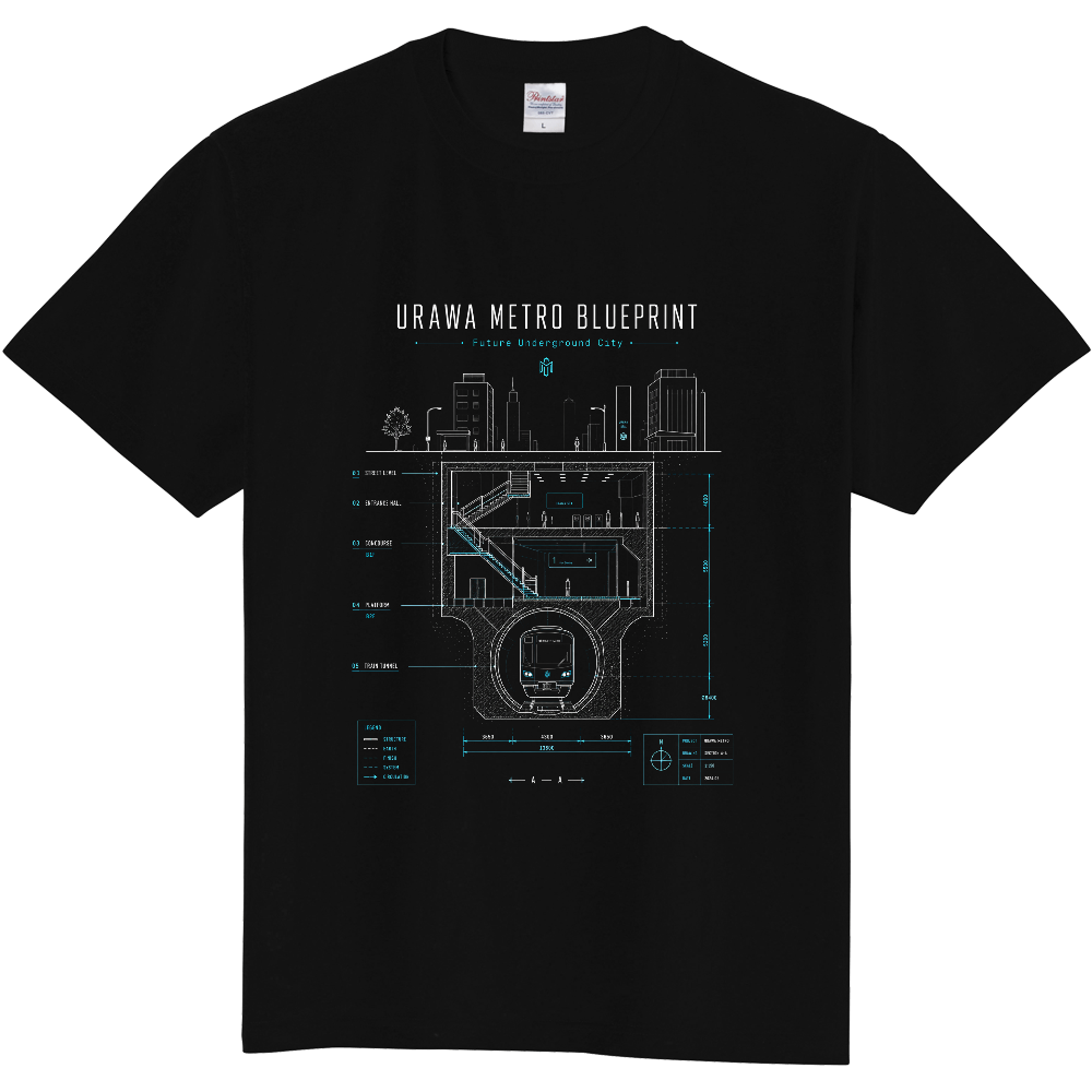UrawaMetro Blue Print 浦和メトロ