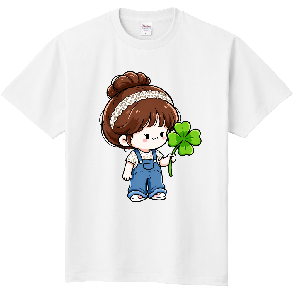 クローバーと女の子（アップ）