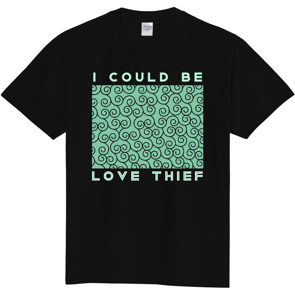 唐草模様風呂敷T LOVE THIEF＜パステル透過・前面＞