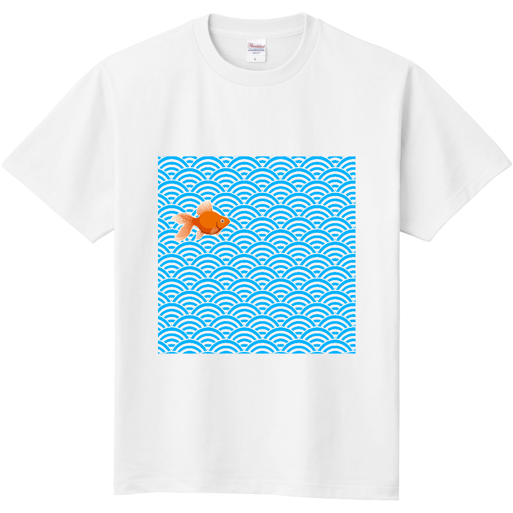 金魚 Ｔシャツ＜青海波・前面＞
