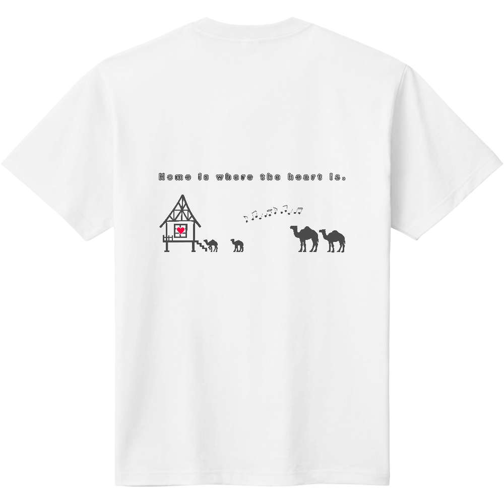 家Ｔシャツ　　＜赤♥・背面＞