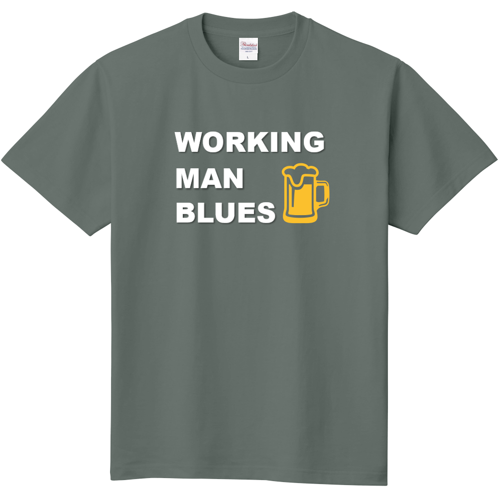 WORKING MAN BLUES (ワーキング・マン・ブルース)定番Tシャツ(モスグレー)
