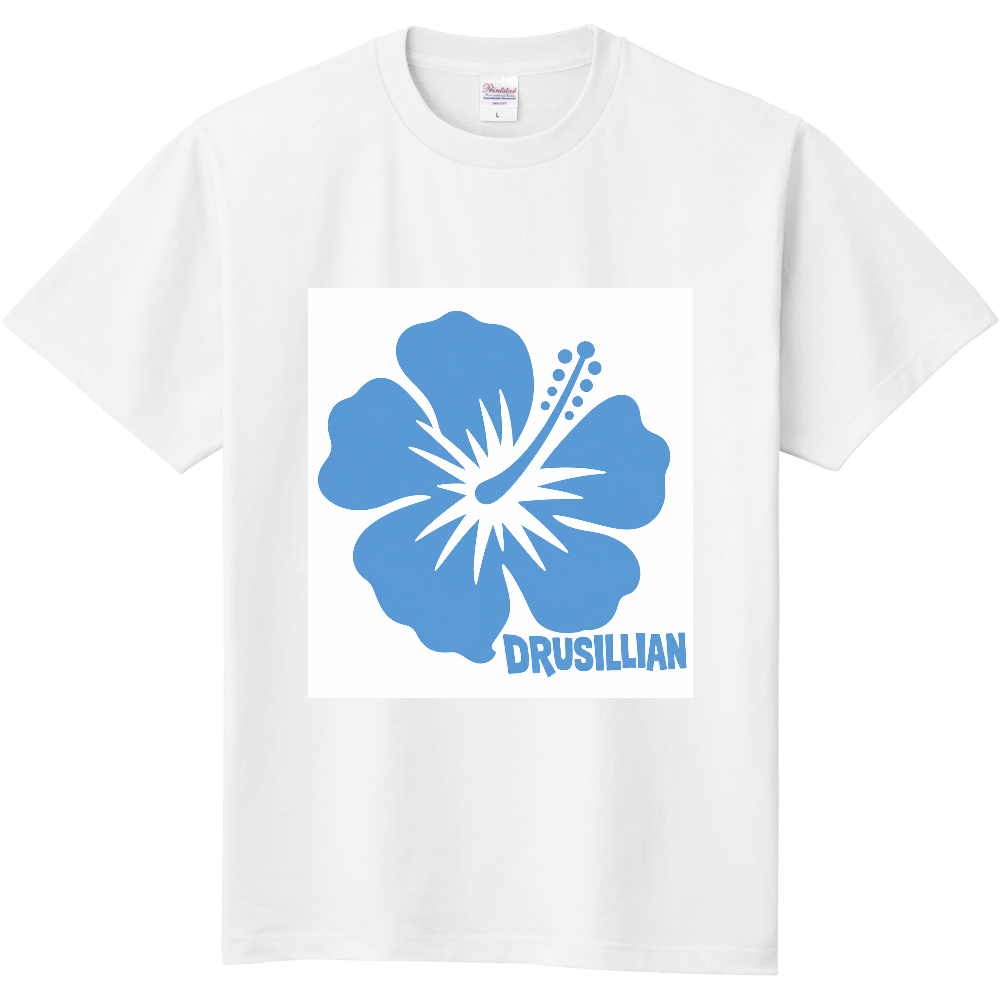 DRUSILLIAN 白ロゴ ハイビスカス