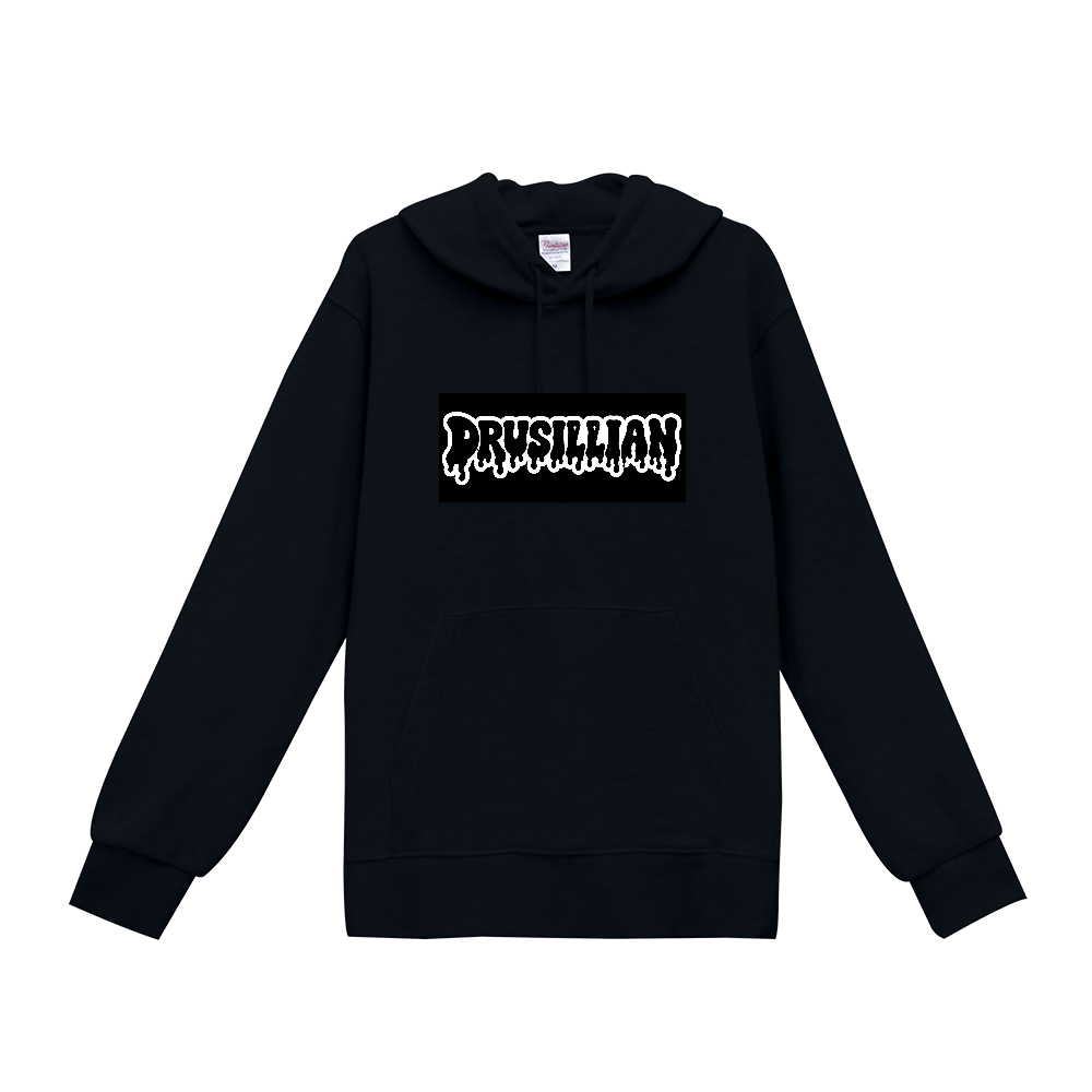 DRUSILLIAN 白ロゴ パーカー