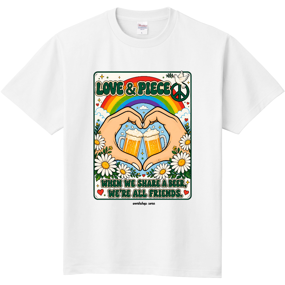 Love & Peace Cheers Tシャツ